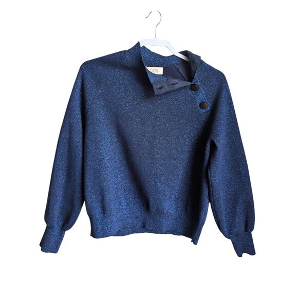 Sezane Sweaters - Sezane Trudy Blue Metallic Breton style sweater size L